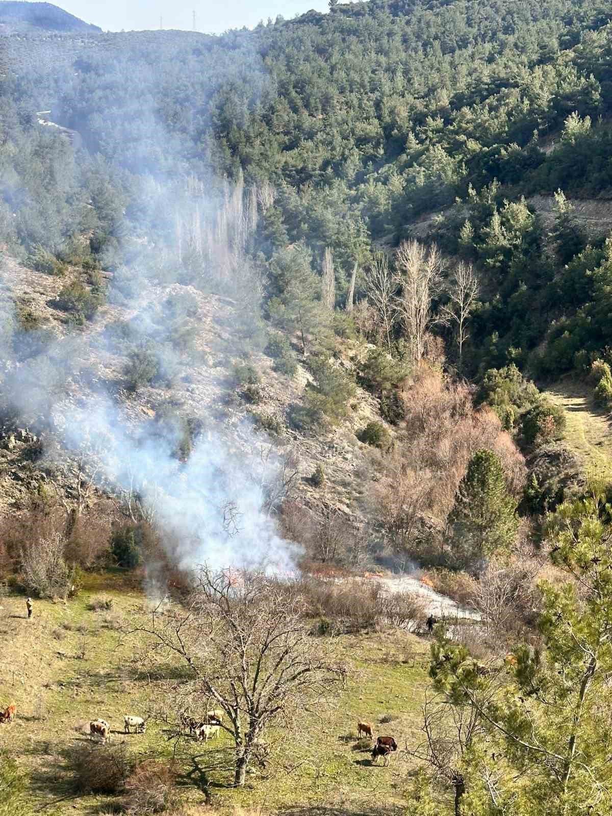 Arazisinde otları temizlik amaçlı yaktı, vatandaş orman yangını ihbarında bulundu
