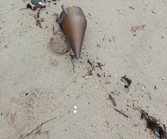 Çatalca’da kıyıya vuran füze başlığı imha edildi