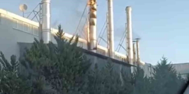 Bursa’da fabrika bacasında yangın çıktı