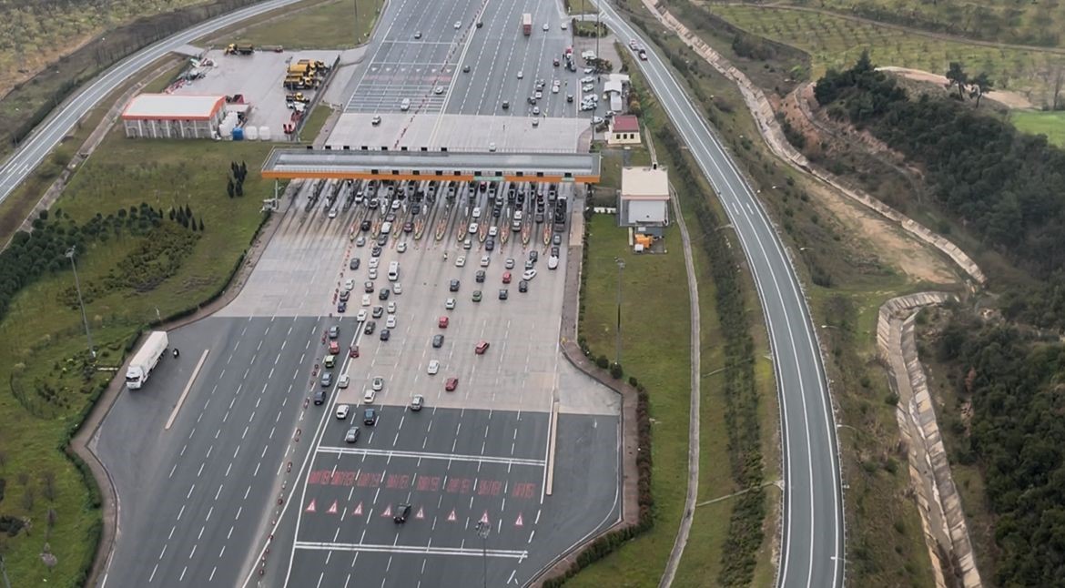 Bursa’da bayram trafiiğine helikopterli denetim