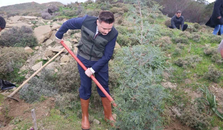 Gökçeada’da fidanlar toprakla buluştu