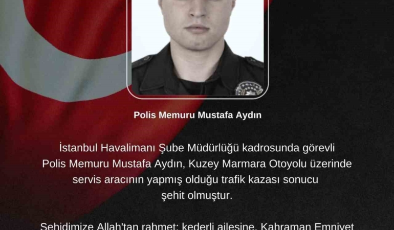 Kuzey Marmara Otoyolu’ndaki kazada 1 polis memuru şehit oldu