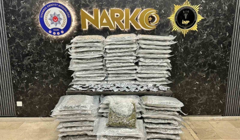 İstanbul’da uyuşturucu operasyonu: 100 kg’nin üzerinde uyuşturucu madde ele geçirildi