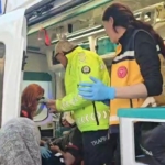 Bursa’da fenalaşan servis şoförü kaldırıma çıkıp güçlükle durabildi