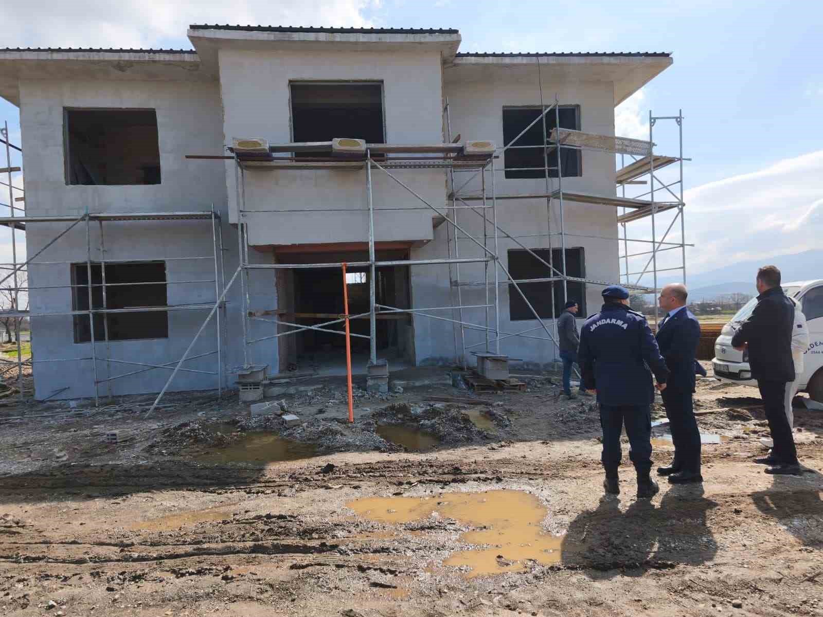 Çan Etili Köyü Jandarma Karakol İnşaatında İnceleme