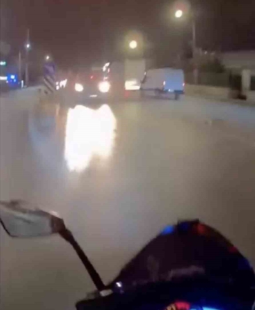 Bursa’da ters yönden gelen otomobil tehlike oluşturdu