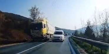 Hatalı sollama yaptı, facia böyle teğet geçti