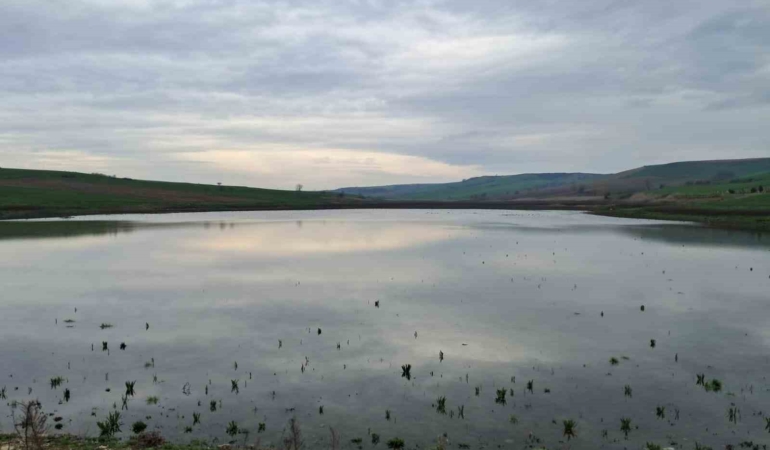 Kuruyan Yeşilsırt Göleti yağışlarla yeniden hayat buldu