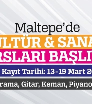Maltepe Belediyesi kültür sanat kursları başlıyor