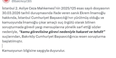 Ekrem İmamoğlu, hakkında "hakaret ve tehdit" suçlarından soruşturma başlatıldı