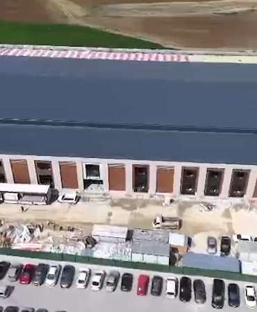 Silivri’ye inşa edilen duruşma salonu havadan görüntülendi