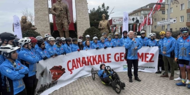 Zaferin 111’inci yılında, 5’i paralimpik 50 sporcu pedal çevirdi
