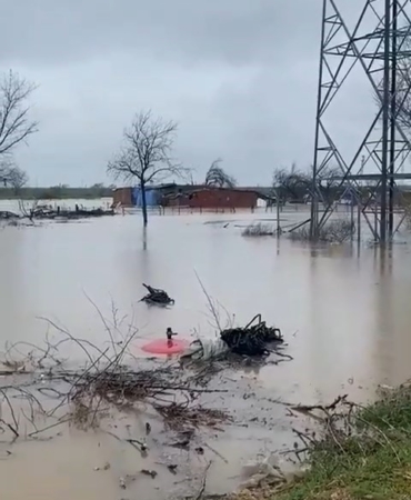 Sağanak Bursa’yı vurdu: Tarlalar göle döndü, hayvanlar mahsur kaldı