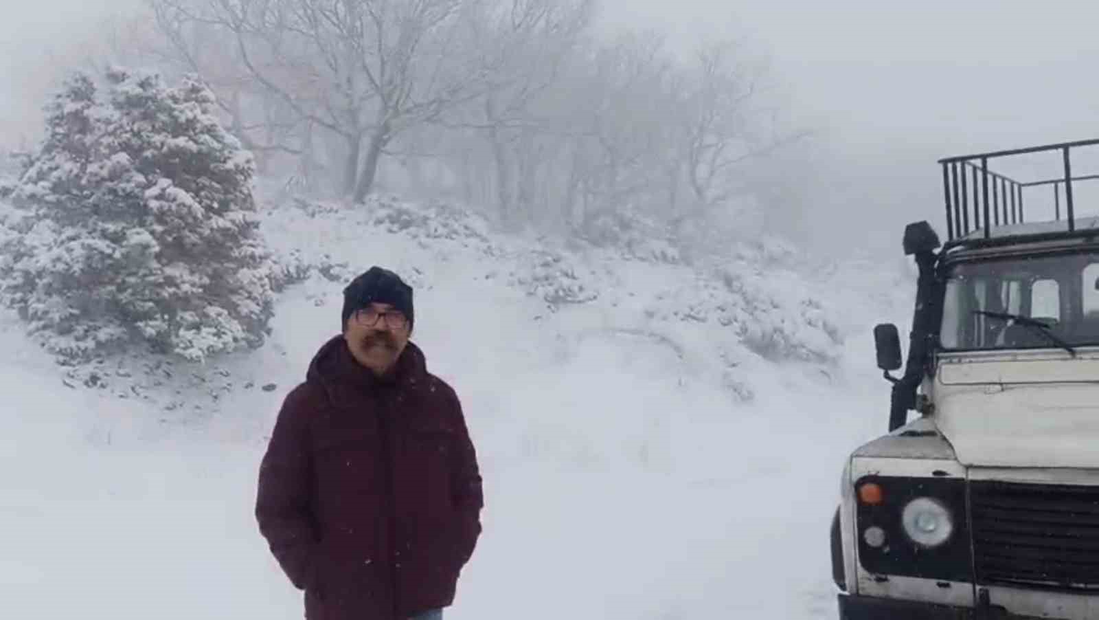 Tekirdağ’da yüksek kesimler beyaza büründü