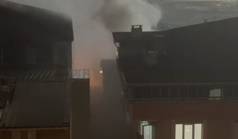 Binada çıkan yangın söndürüldü