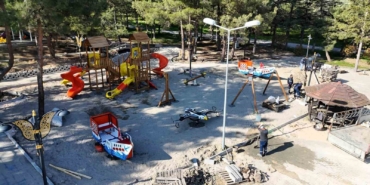 Ertuğrulgazi Türbesi içerisindeki park alanında çalışmalar hız kazandı