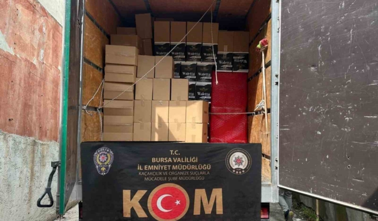 Bursa’da 6 milyon 360 bin kaçak makaron ele geçirildi