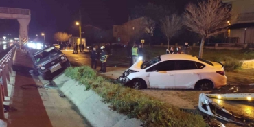 Edirne’de otomobil ile cipin çarpıştığı kazada 3 kişi yaralandı