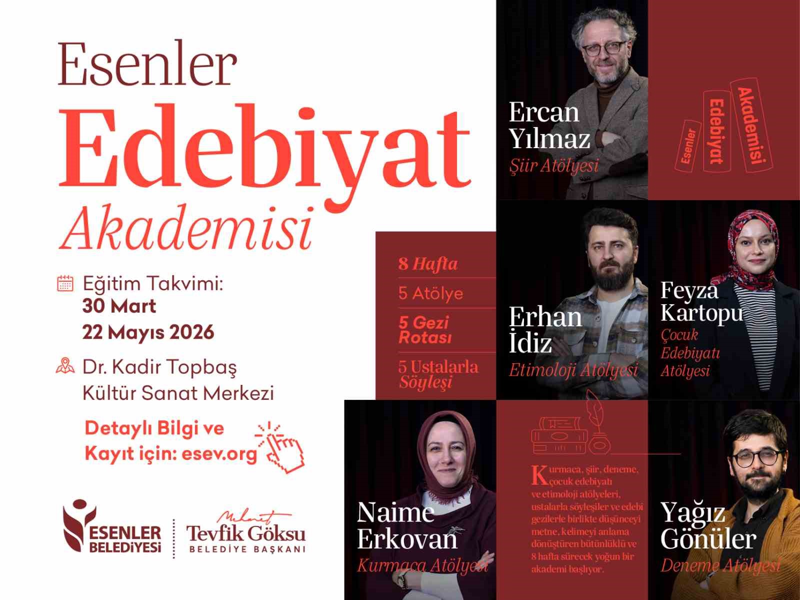 Edebiyatın yeni kalemleri Esenler’de yetişecek