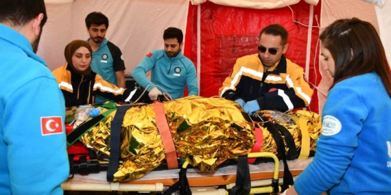 Lüleburgaz’da sel tatbikatı yapıldı