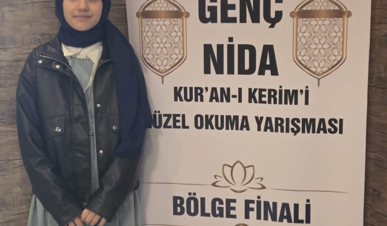 Kur’an-ı Kerim’i Güzel Okuma Yarışmasında bölge birincisi oldu