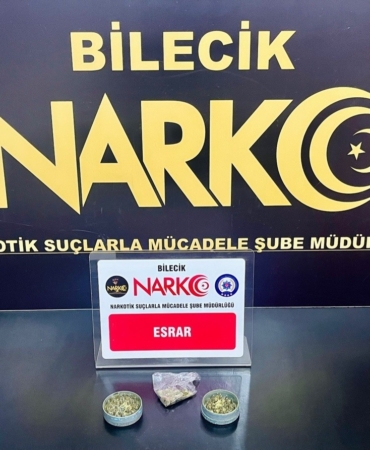 Bilecik’te esrar ve uyuşturucu aparatı ele geçirildi: 1 gözaltı