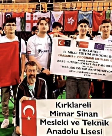Kırklareli Mimar Sinan Mesleki ve Teknik Anadolu Lisesi öğrencileri dünya şampiyonu oldu