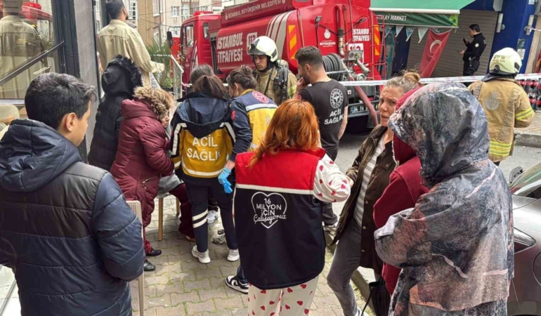 Şişli’de korkutan baca yangını