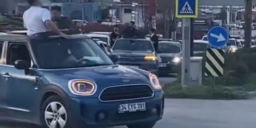 Bursa’da düğün konvoyu tehlike saçtı