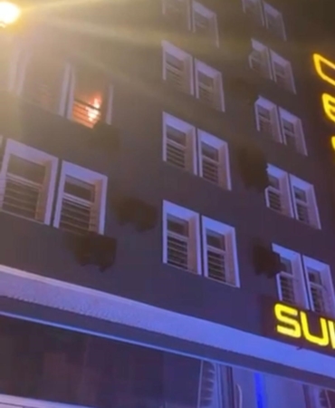 Otel odasındaki yangın itfaiye ve 112’yi alarma geçirdi