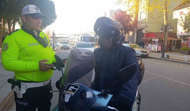 Tekirdağ’da trafik denetimi: 65 araç kontrol edildi