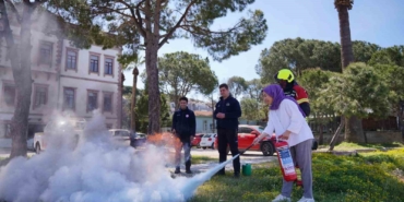 Ayvalık’ta yangınlara karşı tatbikat