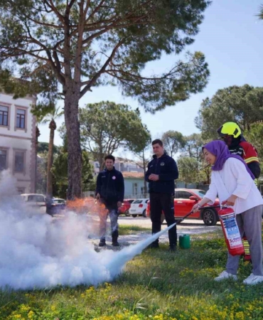 Ayvalık’ta yangınlara karşı tatbikat