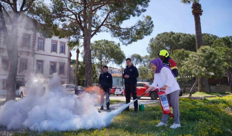 Ayvalık’ta yangınlara karşı tatbikat