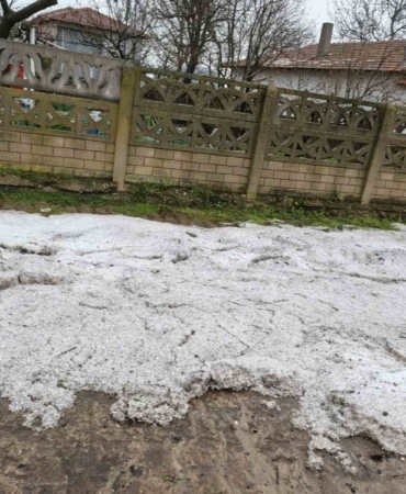 Tekirdağ’da dolu yağışı