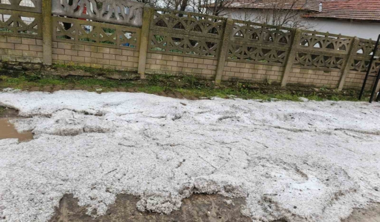 Tekirdağ’da dolu yağışı