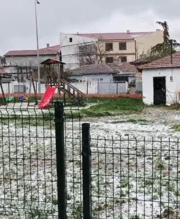 Edirne’de dolu yağışı