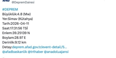 Kütahya merkezli deprem Bursa’da da hissedildi