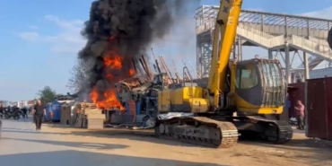 Edirne’de hurdacılar sitesinde çıkan yangın korkuttu