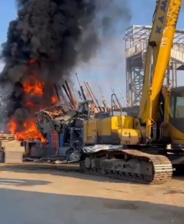 Edirne’de hurdacılar sitesinde çıkan yangın korkuttu