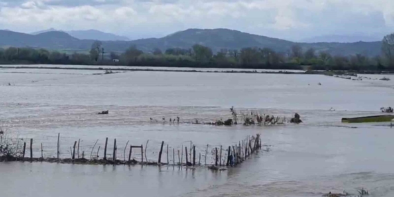 Meriç Nehri taştı, sular yollara ulaştı