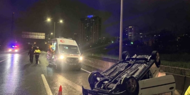 Tekirdağ’da otomobil takla attı, sürücü alkollü çıktı