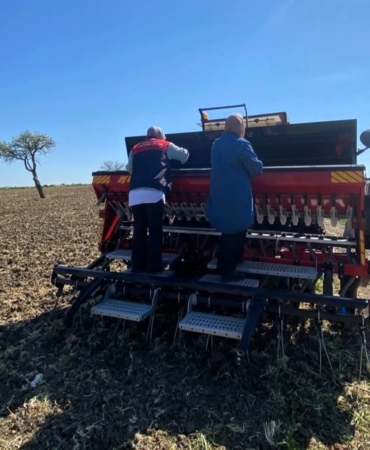 Babaeski’de aspir tohumu toprakla buluştu