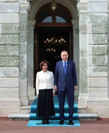 Cumhurbaşkanı Erdoğan, Kuzey Makedonya Cumhurbaşkanı Davkova ile görüştü