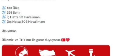 THY, 133 ülkede 358 havalimanına uçuş düzenliyor