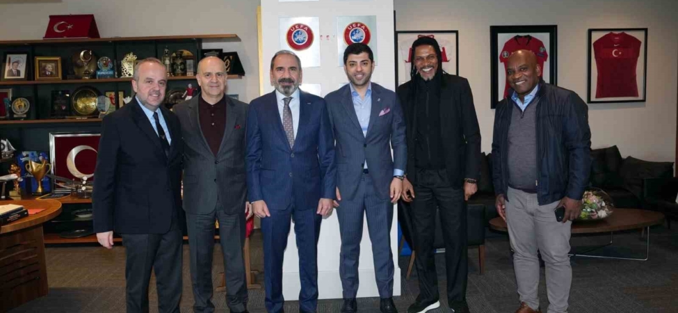 Rigobert Song, Başkan Hacıosmanoğlu ve Başkan Vekili Otyakmaz’ı ziyaret etti