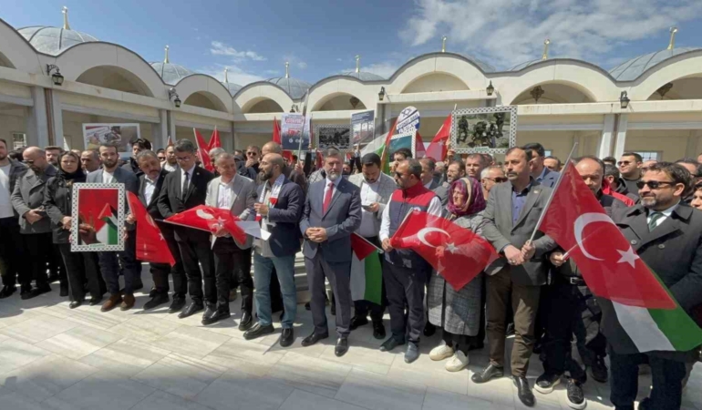 Çanakkale’de İsrail’in Filistinli esirleri hedef alan ’idam yasası’ protesto edildi