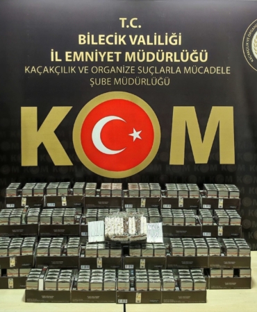 Bilecik’te 15 bin kaçak makaron ele geçirildi: 2 gözaltı