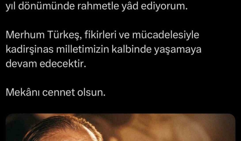 Cumhurbaşkanı Erdoğan, Alparslan Türkeş’i vefatının 29’uncu yıl dönümünde andı
