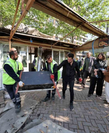 1050 Konutlar’daki yeşil alan işgalden kurtarıldı